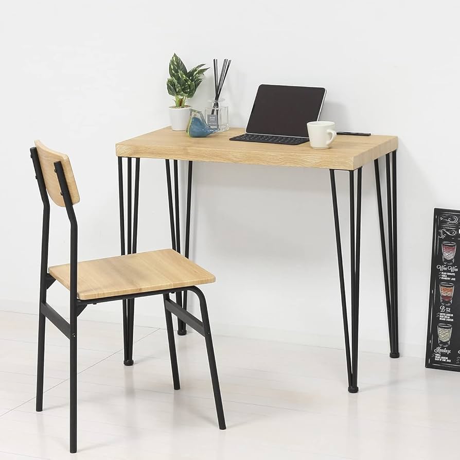 【新品】デスク＆チェア2点セット コンセント付き　アウトレット 棚付きデスク&チェア2点セット デスク チェア セット 2口